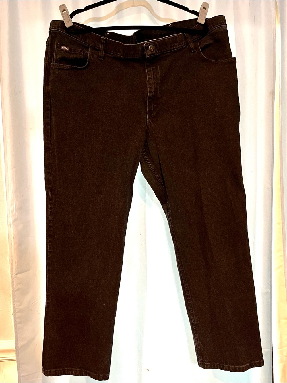 Riders by Lee Women’s 26W Black Denim Jeans Straight Leg, Plus Size Stretch